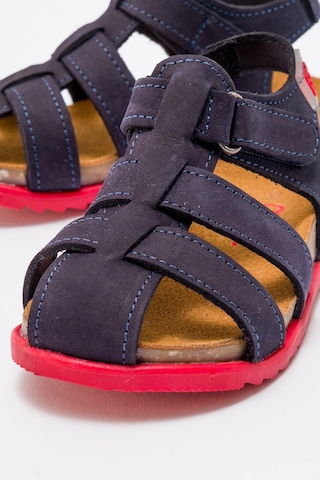 Mnpc Unisex Çocuk Lacivert Hakiki Deri Mantar Tabanlı Günlük Çocuk Sandalet 25y2s10048324 Lacivert