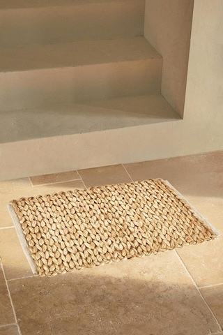 Lexroo El Yapımı Örgü Jüt Hasır Lüx Kapı Önü Paspası, 65 X 45 Cm Çok Renkli