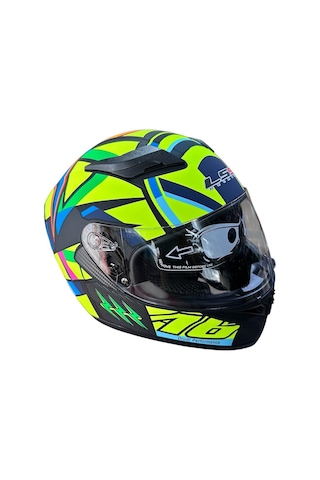 Ls5 Fullface Güneş Vizörlü Kask Sarı - Siyah