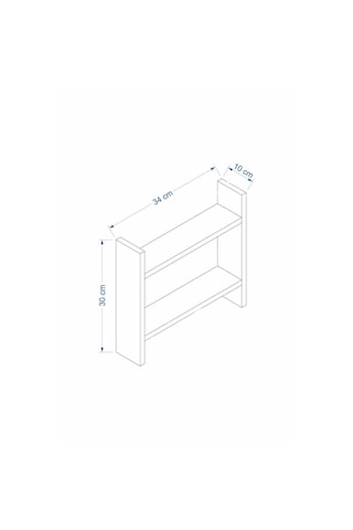 Dekorosso Lara Kahve Köşesi Rafı Mutfak Rafı Tezgah Rafı Safir