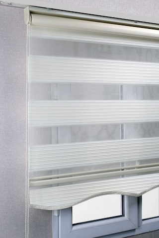Etekli Krem Pileli Zebra Kaliteli Güneşlik Stor Perde