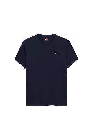 Tommy Hilfiger Erkek Slim Fit Minimal Logo T-shirt - Lacivert-8387 Dark Night Navy
