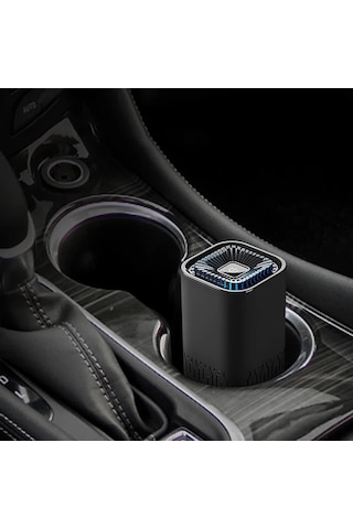 Ally K2 Araç İçm Mini Hava Temizleyici Araba Ev Ofis Taşınabilir Air Purifier- 5775 Siyah Orkide