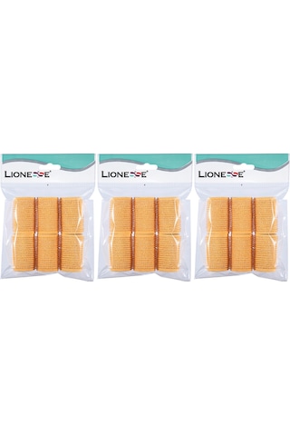 Lionesse Bigudi 1112 Süngerli Turuncu 6'lı Paket 3 Adet Turuncu