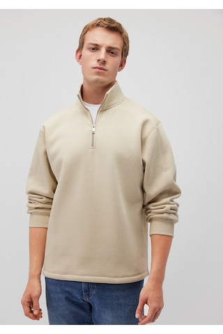 Mavi - Dik Yaka Bej Sweatshirt 0s10016-70322 Bej