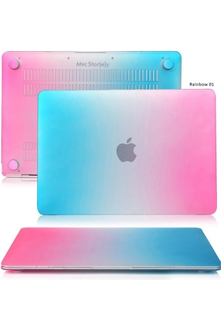 Macbook Air Kılıf 13 İnç Rainbow Eski Usb'li Model 2010-2017 A1369 A1466 İle Uyumlu Rainbow 01