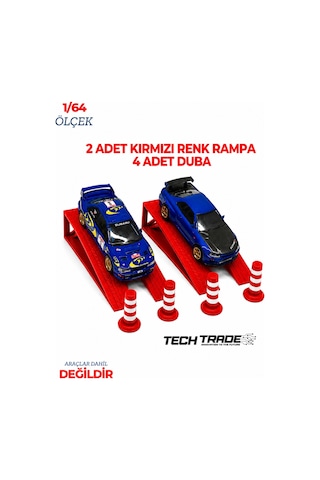 1/64 Ölçek Diorama 2 Adet Kırmızı Rampa + 4 Adet Duba