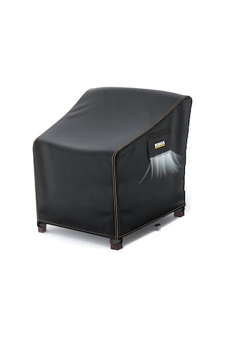 Haegs Tek Kişilik Bahçe Koltuk Örtüsü, Koruma Kılıfı, Su Geçirmez Açık Hava Bahçe Mobilya Kılıfları, Dış Mekan Sandalye Kılıfı Örtü Branda, Ağır Hizmet Tipi, 80-95-90cm - Siyah