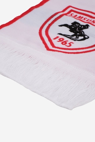 Samunspor Yazılı Çubuklu Atkı Kırmızı