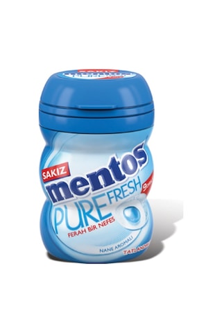 Mentos Pure Fresh Nane Aromalı Şekersiz Draje Sakız 4 Adet * 60 G