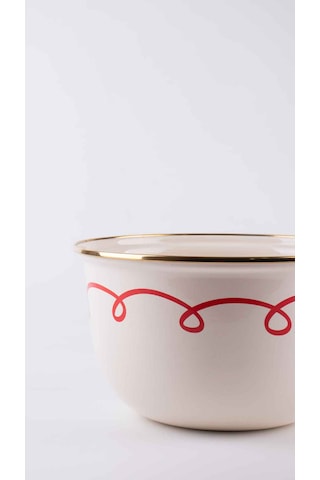 Merry Yılbaşı Özel Emaye Karıştırma Kabı