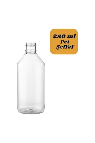 250 Ml Şeffaf Boş Pet Şişe Gülsuyu Vb Ürünler Için, Dayanıklı Ve Hafif Plastik Şişe Kapakları Pembe 250 Adet Şeffaf
