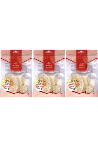 Derma Naturel Loofah Yüz Temizleme Peeling 3 Lü Set