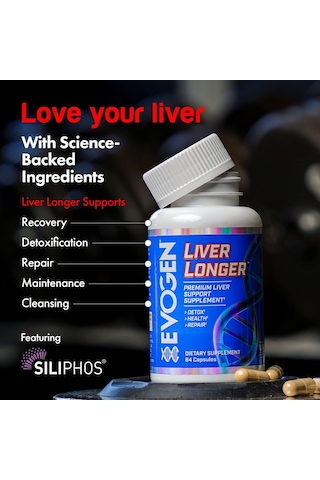Evogen Liver Longer Molybdenum & N.a.c & Milk Thistle & Tudca Detox Health & Repair 84 Caps Aromasız