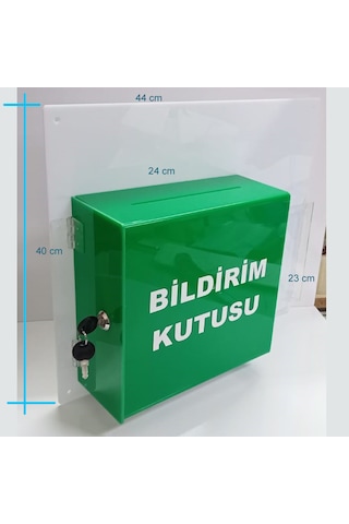 Yeşil-beyaz Pleksi Bildirim Kutusu