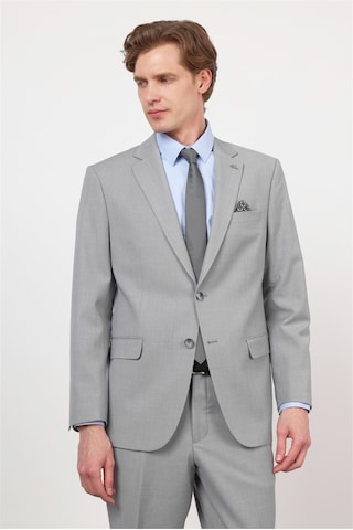 İmza Gri Mono Yaka 4 Drop Comfort Fit Tam Astar Esnek Takım Elbise 1001260168