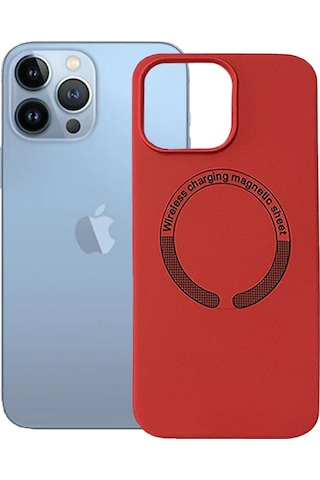 Apple Uyumlu iPhone 13 Pro Max Kılıf Magsafe Özellikli Lansman Silikon Kapak