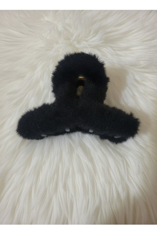 Kadın L Boy 4 Adet Peluş Tüylü Zarif Mandal Peluş Toka 4 Adet