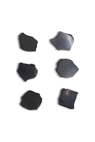 Shungite Şungit Taşı Düz Kesim Doğal Parça 469-1