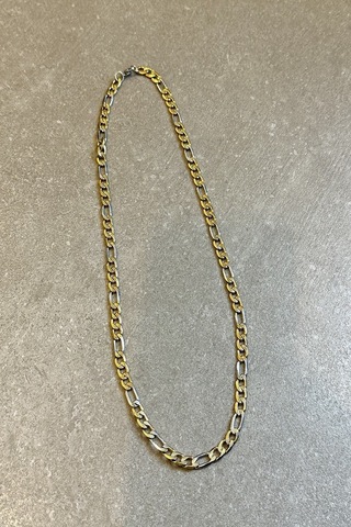 Viyana Tasarım Fashion Model Gold Silver Color 316l Paslanmaz Çelik 55cm Kolye Altın - Gümüş