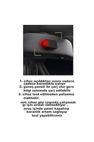 Caydırıcı Araba Alarm Ledi Fake Kırmızı Ledli Işık Güneş Enerjisi Ve Usb İle Şarj Edilebilir