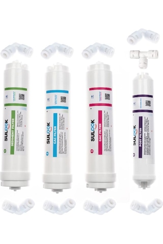 Kapalı Kasa Su Arıtma Cihazlarına Uyumlu 6'lı Filtre Seti, 10 Aşamalı Vontron Membranlı
