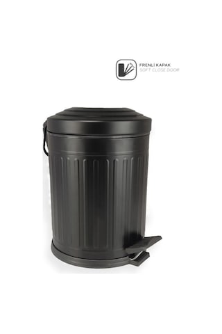 Digithome 5 Lt Soft Close Kapak Çöp Kovası Siyah 4004s C1-1-163