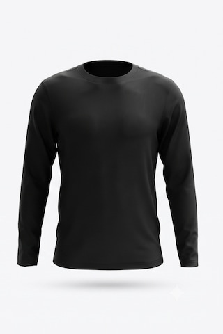 Kiagu Erkek Çocuk Uzun Kollu Basic Düz Tişört %100 Pamuk Bisiklet Yaka T-shirt 2-13 Yaş Siyah