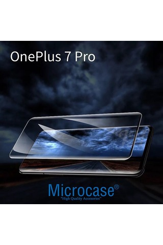 Microcase OnePlus 7 Pro 3D Curved Tam Kaplayan Tempered Cam