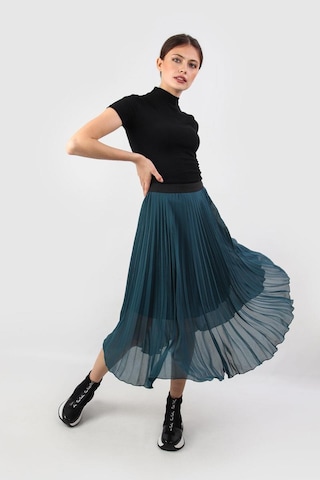 Alexandergardı Piliseli Şifon Etek B20-etk01 Yeşil