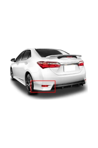 Toyota Corolla Twin Arka Tampon Flap Arka Flap 2013+ P. Black , Abs Plastik