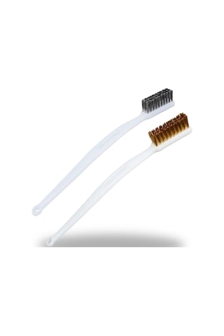 Nozzle Temizleme Fırçası Seti 1 Çelik + 1 Pirinç