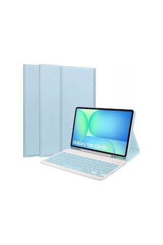 Samsung Galaxy Uyumlu Tab S10 Fe Plus 13.1 Klavyeli Kılıf Q Türkçe Kalem Bölmeli Bluetooth Özellik Standlı