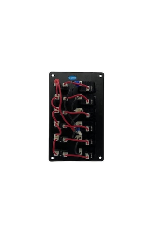 Tekne Karavan 6lı Sigorta Paneli Otomatik - Marin Sigorta Paneli Siyah