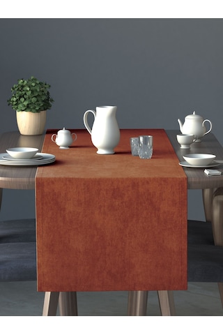 Kadife Dokulu Tarçın Rengi Daily Series Runner 40 X 140 Tarçın
