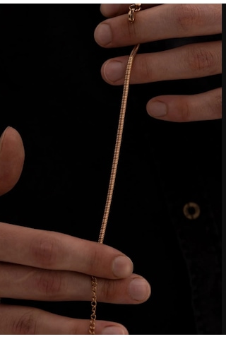 Osmanlı Gümüş Sarp Model Unisex Çelik Bileklik Rose Gold