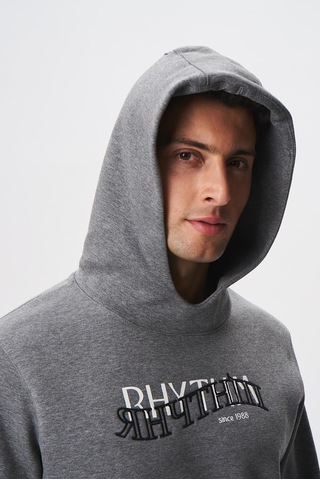 AR-MA Arma Erkek Regular Fit Yazı Baskılı Dikişli Kanguru Cepli Sweatshirt 001