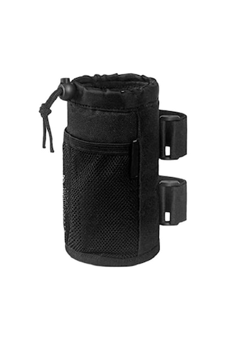 Polyester Bardak Tutucu Kese Çanta Su Şişesi Tutucu İçecek Bardak Kafesi Bisiklet, Bebek Arabası, Kruvazör, Mtb - Siyah