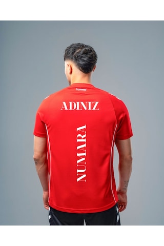 Hummel Target Milli Takım T-shirt İsteğebağlı İsim Ve Numara Baskısı Hediyemizdir Kırmızı - Beyaz