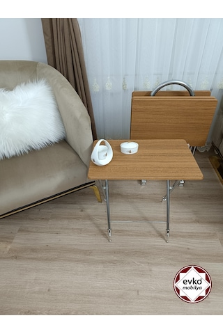 Evko Mobilya Çanta Zigon Sehpa, 4'lü Sehpa, Zigon Sehpa, Servis Sehpası, Mdf Mebran Sehpa, Katlanır Sehpa -