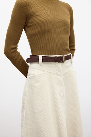 Fitilli Kadife Uzun Etek Vanilya Vanilya