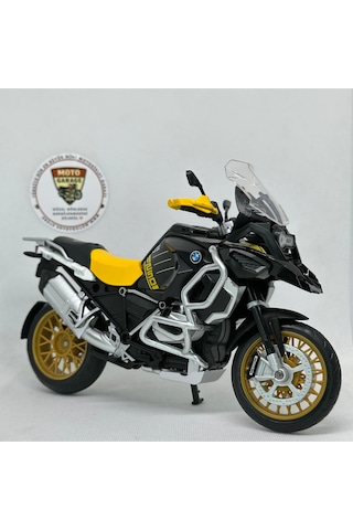 Bmw R1250 Gs 1:12 Diecast Maket Motor Sarı Siyah Metal Model Motosiklet