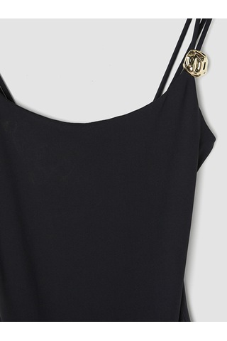 Lcw Vision Siyah U Yaka Kadın Bodysuit