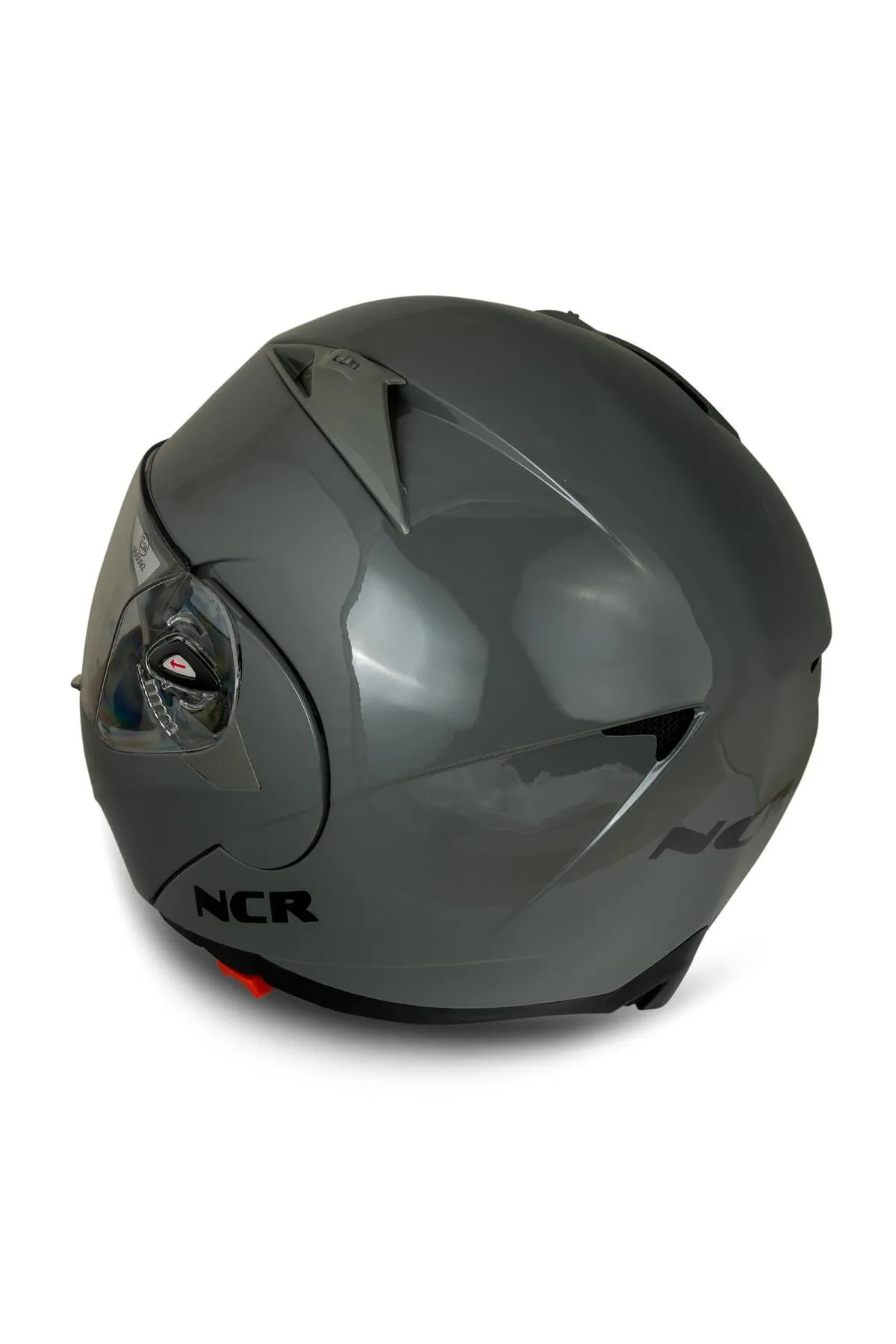 Ncr Çene Açılır Mavi Vizörlü Motosiklet Kaskı Ece Belgeli Nardo Gri