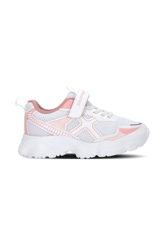 Slazenger Fast Track I Kız Çocuk Cırt Cırtlı Beyaz / Pembe Günlük Spor Ayakkabısı Beyaz - Pembe