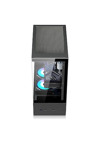 Zoko Smıle Siyah 5x12cm Argb Fanlı Temper Camlı Atx Gaming Kasa