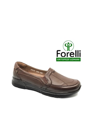 Forelli Dilmen Hakiki Deri Ortopedik Comfort Kadın Casual Ayakkabı Taba