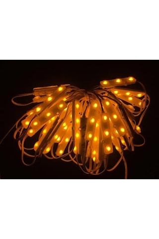 Samsung 3 lü Led Modül 12 Volt Sarı (Amber) -10 Adet