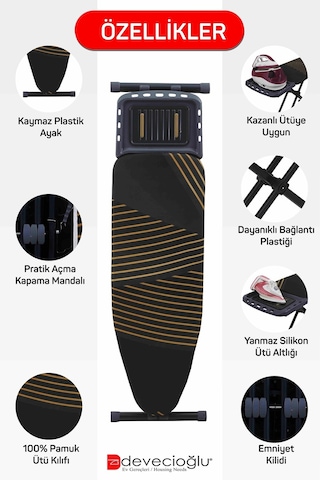 Harbinger Mm142 İnovaboard Yeni Model Ütü Masası Altın