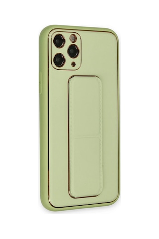 Newface Apple iPhone Uyumlu 11 Pro Max Kılıf Coco Deri Standlı Kapak - Semeglbl - 6 Su Yeşili